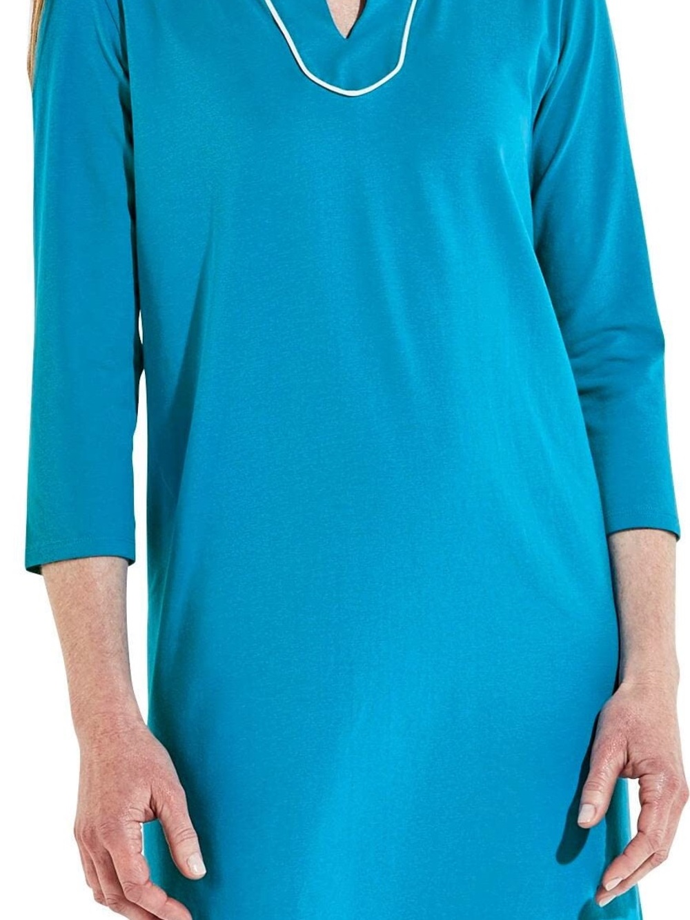 Coolibar UPF 50+ Women's Oceanview Tunic Dress Sun Protective Paradise Blue NWT
